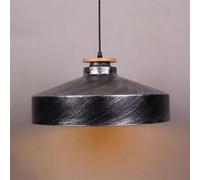ZZLHY Vintage Light Industrial Hanging Metal Lamp Shade Decoration Lighting Fixtures Chandeliers with Cord Adjustable for Kitchen Island Breadfast Bar Dinning Room, Silver, 40cm
