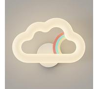 ZZLHY White Acrylic Wall Sconce Bedside Led Wall Lighting Fixture, 12W Cloud Shaped Acrylic Wall Lamps for Bedroom Living Room Hallway, Child's Room Cute Wall Light