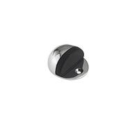 ZZLIYAY Hardware Door Stop - Oval/Half Moon Floor Mounted - Polished Chrome