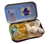 ZZLMDZ Little Pocket Bunny, Easter Basket Stuffer, DIY Pet Bunny Adoption, Easters Baskets Decorative Boxes, Easter Gifts for Kids, Personalised Mini Plush House with Greeting Card and Box (White)