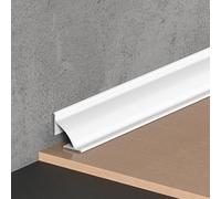 ZZLQIAN Aluminum Scotia,Laminate,Floor,Tile, Wall Corner, Beading & Skirting Board Trim Strips,Caulk Strip,Quadrant Trim,90cm x6 Lengths,Floor Edging Strip, Edging for All Types of Flooring,White