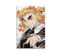 ZZLUUB Anime Demon Slayer Kimetsu No Yaiba Poster Purgatory Anjuro Poster Decorative Painting Canvas Wall Posters And Art Picture Print Modern Family Bedroom Decor Posters 24x36inch(60x90cm)