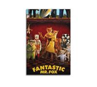 ZZLUUB Movie Poster Fantastic Mr. Fox Poster Decorative Painting Canvas Wall Posters And Art Picture Print Modern Family Bedroom Decor Posters 08x12inch(20x30cm)