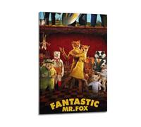 ZZLUUB Movie Poster Fantastic Mr. Fox Poster Decorative Painting Canvas Wall Posters And Art Picture Print Modern Family Bedroom Decor Posters 08x12inch(20x30cm)