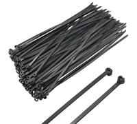 ZZLZX 100PCS Stainless Steel Insertion Ties 9.8 inches with Metal Tooth Locking Device Cable Ties Heavy Duty Nylon Tie Wraps Steel Teeth Bundling Straps Suitable for Cable Fixing Workshop Garage