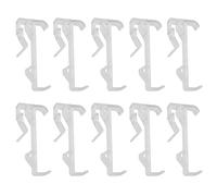 ZZLZX 10PCS Blinds Clear Plastic Curtain Clips, Valance Clips for High Profile Blinds, 2'' Concealed Curtains, Venetian Blinds Positioning Clips