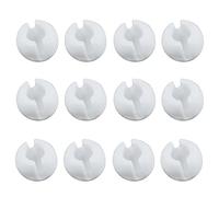 ZZLZX 12PCS Bead Chain Crimp Stop for Roller Shades Clear Beaded Chain Stop for Beaded Chain, Blinds Bead Accessories, White