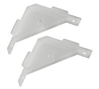 ZZLZX 12PCS Clear Triangle Cabinet Fixing Brackets, 90 Degree Cabinet Triangle Bracket, Plastic White Corner Support Braces for Furniture Cabinets and Other Accessories