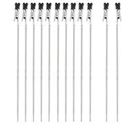 ZZLZX 12PCS Model Painting Alligator Clip Stick with Rubber Tips, Metal Wire Clamps Long-Tailed Clasp for Hobby Modeling DIY Card Photo Memo, Alligator Clamp