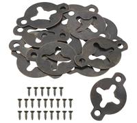 ZZLZX 12PCS Photo Frame Metal Hanging Sheet Holder 24 Screws Round Locking Eyelet Shelf Bracket Hanger for Artwork Mirror Wall Decoration Diamond Frame Cross Stitch Hanging