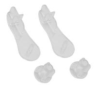 ZZLZX 2Sets Blinds Bottom Rail End Caps, Guide Rail End Cover at The Bottom of Blinds, Curtain Plastic Closure, Button Plug Sets for Zebra Roller Shades Components