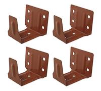 ZZLZX 4PCS Blinds Installation Support Frame, Brown Wooden Window Blinds Headrail Brackets, Center Support Brackets Mounting Brackets for Window Blinds and Valance Installation