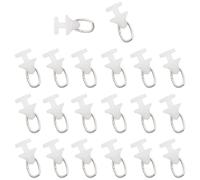 ZZLZX 50PCS Track Roller Hook Plastic Curtain Track Roller Guide Hook Roller Window Shower Curtain Slider Household Mute Roller for Fixing Curtains Screen Hanging Fabric White