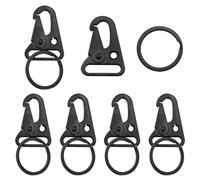 ZZLZX 6 Set Tactical Spring Snap Hook Eagle Hook Keyring Hook 1 Inch for Outdoor Umbrella Rope Backpack Mountaineering Luggage Dog Leash Paracord Bracelet Accessory Webbing Carabiner Attachment