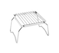 ZZM Collapsible Campfire Grill, Portable Folding Barbecue, Charcoal Grate Cooking Grate, Outdoor Hiking BBQ Stand, Burner Stove Stand, 304 Stainless Steel Grill Gate