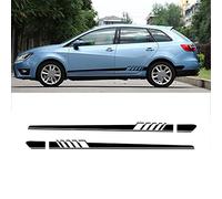 ZZMOQ Matt Black Side Skirt Stickers For Seat Leon MK3 MK2 Ibiza 6J 6L FR Ateca Arona, 2Pcs Car Long Side Stripe Stickers