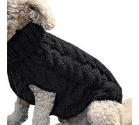 ZZMUK Dog Sweater Knitting Patterns,Pet Cable Knit Winter Coat Apparel Puppy Warm Jumper Cat Twist Striped Vest Clothes Outerwear for Cold Weather