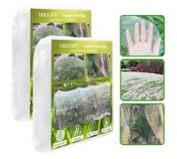 ZZMYSYXL Garden Netting for Raised Beds, 2 Pack 3x10m Ultra Fine Garden Mesh Insect Netting for Vegetable Flowers Fruits Greenhouse Crops, Plant Covers Row Cover Barrier Protection Net for Birds