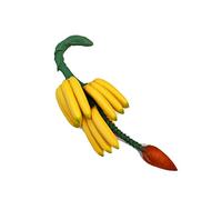 Zzooi Artificial Whole Bunch of Bananas with Fruit Stem and Bud Yellow