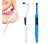 ZZOSRDR 2PCS Tartar Remover Tooth Stain Eraser, Teeth Cleaning Kit Removes Plaque & Impurities for Teeth, Teeth Polishing Tooth Cleaning Stain Remover (White & Blue)