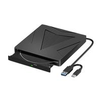 ZZOSRDR External CD DVD Drive, Type-C USB 3.0 Portable Optical Drive, CD DVD Player RW Writer Burner Reader for Laptop, Desktop, PC, Mac, IOS, Windows 11/10 / 8/7 / XP/Linux/Vista
