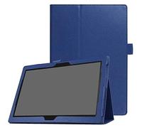 ZZOUGYY Leather Case for Lenovo Tab 4 10 / Tab 4 10 Plus 10.1", Ultra Slim Folio Stand Cover for Lenovo Tab 4 10.1 TB-X304F/N/L/A TB-X504F/N/L Tab4 10 Plus TB-X704F/N/L/A 10.1inch (Dark Blue)