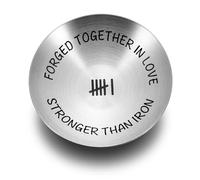 ZZP Iron Gifts for 6th Anniversary for Women Men，6 Year Anniversary Iron Gifts, Boyfriend Fathers Day Ideas, Wedding Jewelry Tray Ring Dish for Wife Husband, Engagement Gift for Couples