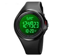 ZZPXMY Digital Watch Men's Sports LED Screen Large Area Men's Military Watch Alarm Clock/Date Waterproof Leisure Luminous Stop Watch Alarm Clock Simple Watch (Black)