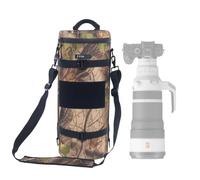 ZZQ&CCF Camera Lens Backpack for Lens Cover for Sony FE 100-400mm F4.5 GM OSS, Camo One Lens One Camera Bag, Water-Resistant Lens Case for Outdoor Photography # Update Jungle Leaf