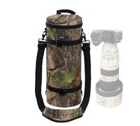 ZZQ&CCF Camera Lens Pouch Case for Sony FE 400-800mm f/6.3-8 G OSS Super-Telephoto Zoom Lens, Water Resistant Lens Travel Protective Bag with Shoulder Strap, Shockproof Interior # Jungle Leaf