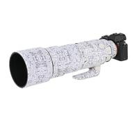 ZZQ&CCF Waterproof Camo Lens Coat for Sony FE 200-600mm F5.6-6.3 G OSS Telephoto Zoom Lens Camouflage Lens Rain Coat Protective Cover -Circuit White