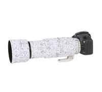 ZZQ&CCF Waterproof Lens Coat, Rain Cover Sleeve for Canon EF 100-400mm IS II - Camouflage Lens Cover, Lens Sleeve for Wildlife Photography-Circuit White