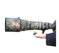 ZZQ&CCF Waterproof Lens Coat, Rain Cover Sleeve for Nikon AF-S 800mm F5.6 E - Camouflage Lens Cover, Raincoat Protective Camera Lens Sleeve for Wildlife Photography-Green Leaf Camouflage