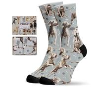ZZRIUP Dogs Socks for Women Men, Novelty Gifts for Dogs Lover, Dog Mom Gifts for Women Wife, Dog Dad Gifts, Weimaraner, One size