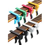 ZZRLQJ Capo Guitar，8 Pcs Guitar Clamp Capo Aluminum Metal Universal Electric Guitar Capo Clamp for Various Types Lightweight String Instrument (Multicolor)