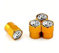 ZZRSXZSR 4pcs Car Tyre Valve Caps for MG MG4 MG5 MG7 HS,Metal Corrosion Resistant Automotive Tyres Stem Dust Covers with Rubber Ring Dust Cover Replacement Accessories,D