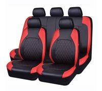 ZZRZBBNB Car Seat Covers for Ford Ecosport 2013-2017,Leather Full Surround Front Rear Full Sets Seat Cover Breathable Front Rear Seat Protectors Interior Accessories,B-9pcs Set Red