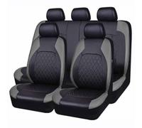 ZZRZBBNB Car Seat Covers for Toyota Yaris Hybrid 2015-2019,Leather Full Surround Front Rear Full Sets Seat Cover Breathable Front Rear Seat Protectors Interior Accessories,D-9pcs Set Grey