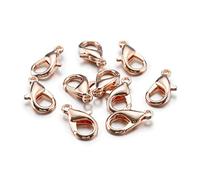 ZZSRJ 100 Pieces of Lobster Clasp Bracelet Necklace DIY Hook Chain Closure Accessory Jewelry Making (Color : Rosegold, Size : 18mm - 100pcs)