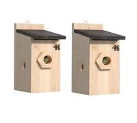 ZZTDHG 2Pack Wooden House Adults and Kids to Build, Hanging Outdoor, Weatherproof Painting, Birdhouse Tits, Sparrows, Bird Nest Box Craft Kit for Garden Decor Gifts