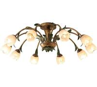 ZZTDHG 6 Lights French Rural Farmhouse Milk Glass Flower Flush Mount Light American Style Vintaged Kitchen Island Ceiling Lamp Nordic Creativity Hallway Chandelier for Bedroom Living Room/1