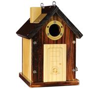 ZZTDHG Bluebird Premium Houses Outside, Wooden Cabin Birdhouses for Outdoors, Weatherproof Courtyard Decorated Hanging Nesting Bird House