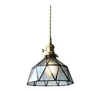 ZZTDHG Ceiling Lamp Fixture - Color Seeded Glass Bubble Pendant Light with Rust-Proof Brass, Small Hanging Lamp in Water Blue/Brown/Clear, Business Chandelier Compatible with Corridor Entr
