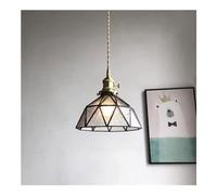 ZZTDHG Ceiling Lamp Fixture - Color Seeded Glass Bubble Pendant Light with Rust-Proof Brass, Small Hanging Lamp in Water Blue/Brown/Clear, Business Chandelier Compatible with Corridor Entr