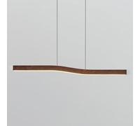 ZZTDHG Minimalist Linear Chandelier - Wood Grain Finish for Kitchen Island Dining Pool Table Geometric Pendant Light Stylish Ceiling