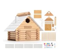 ZZTDHG New Premium Wooden Lincolnlog Kit Kids it Yourself Birdhouse Kits for Adults to Build Woodworking Adult Crafts & Bird House