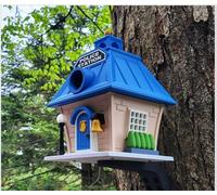 ZZTDHG Police Birdhouse x cm Novelty Garden Décor Outdoor Bird House for Small Birds Weather-Resistant PETG