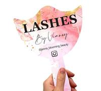 ZZTINGC Personalised Eyelash Technician Prop, Lash Room Decor, Lash Tech Mirror Prop, Eyelash Mirror, Handheld Mirror Social Media Prop(Color7)