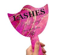 ZZTINGC Personalised Eyelash Technician Prop, Lash Room Decor, Lash Tech Mirror Prop, Eyelash Mirror, Handheld Mirror Social Media Prop(Color4)
