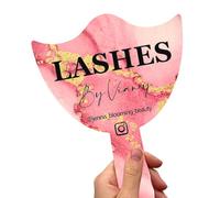 ZZTINGC Personalised Eyelash Technician Prop, Lash Room Decor, Lash Tech Mirror Prop, Eyelash Mirror, Handheld Mirror Social Media Prop(Color10)